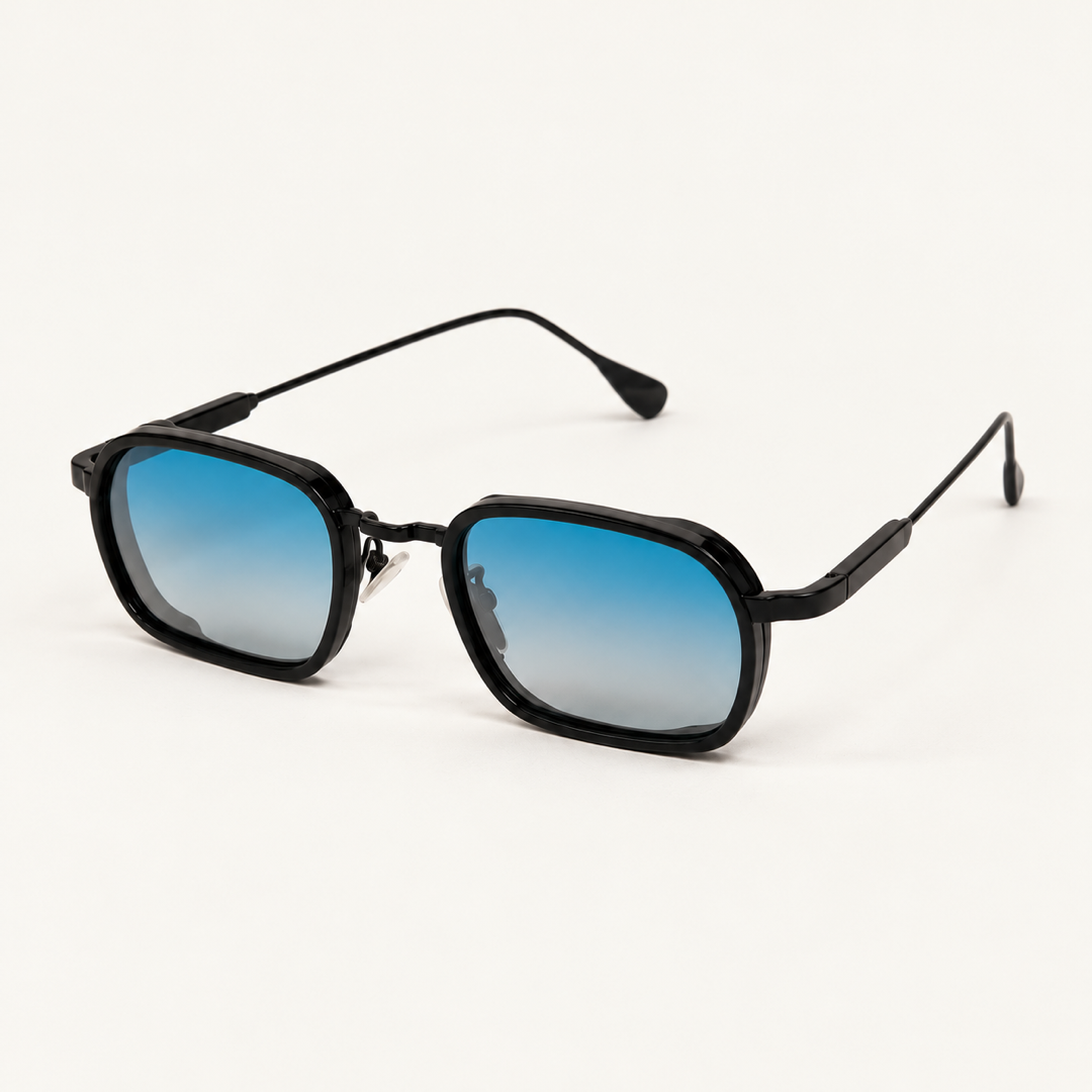 Montelier Devaux black blue — three quarter view